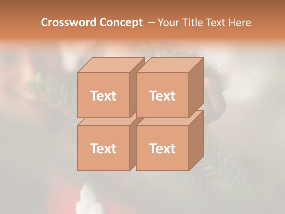 A Child Holding A Christmas Ornament In Front Of A Christmas Tree PowerPoint Template