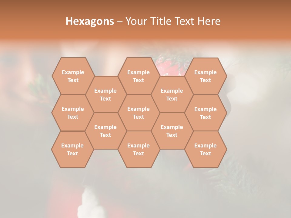 A Child Holding A Christmas Ornament In Front Of A Christmas Tree PowerPoint Template