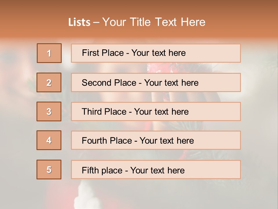 A Child Holding A Christmas Ornament In Front Of A Christmas Tree PowerPoint Template