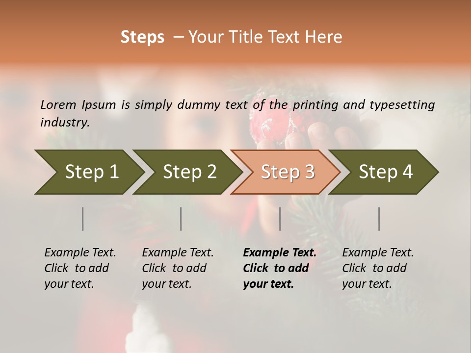 A Child Holding A Christmas Ornament In Front Of A Christmas Tree PowerPoint Template