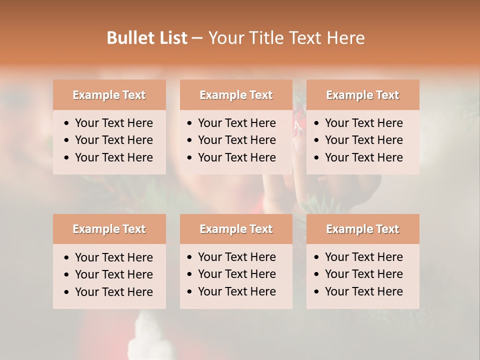 A Child Holding A Christmas Ornament In Front Of A Christmas Tree PowerPoint Template