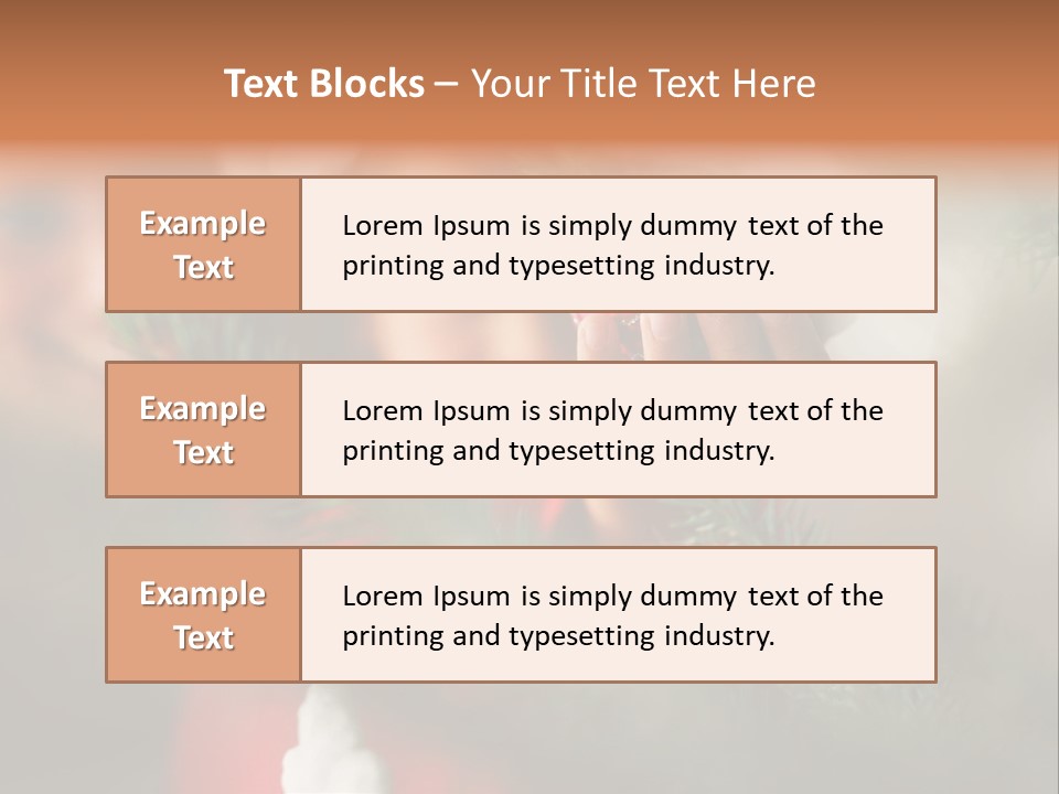 A Child Holding A Christmas Ornament In Front Of A Christmas Tree PowerPoint Template
