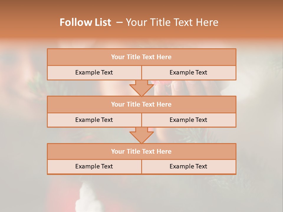 A Child Holding A Christmas Ornament In Front Of A Christmas Tree PowerPoint Template