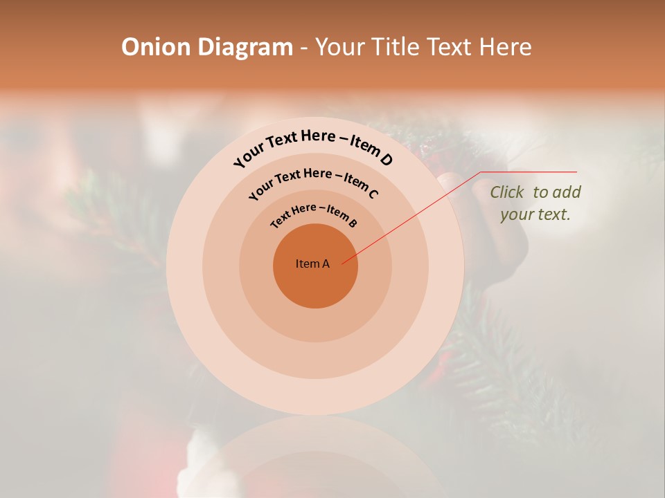 A Child Holding A Christmas Ornament In Front Of A Christmas Tree PowerPoint Template