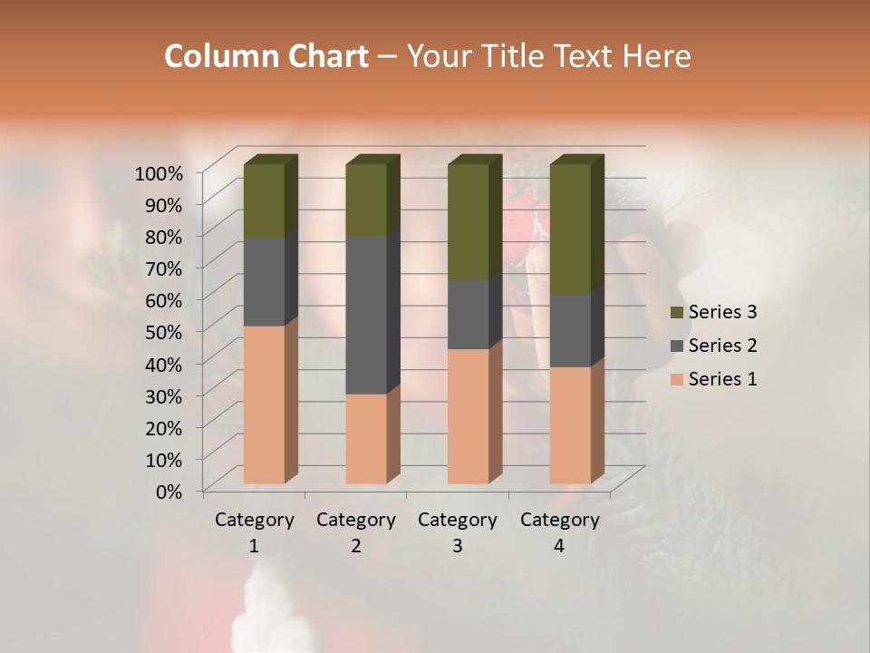 A Child Holding A Christmas Ornament In Front Of A Christmas Tree PowerPoint Template