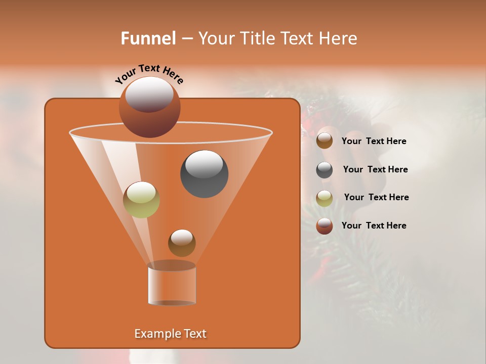 A Child Holding A Christmas Ornament In Front Of A Christmas Tree PowerPoint Template