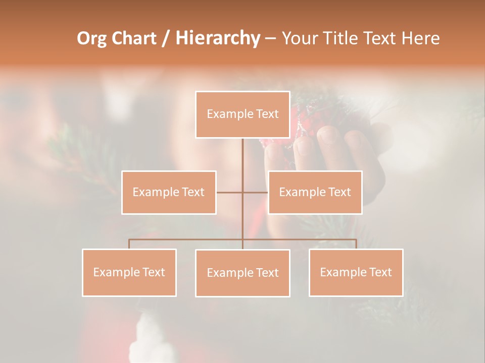 A Child Holding A Christmas Ornament In Front Of A Christmas Tree PowerPoint Template