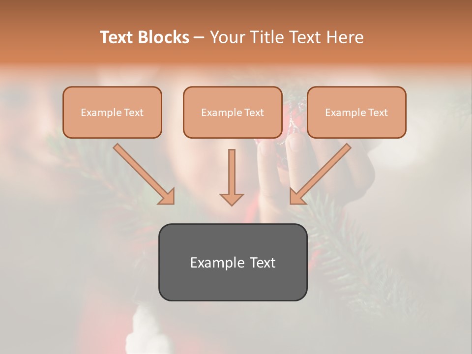 A Child Holding A Christmas Ornament In Front Of A Christmas Tree PowerPoint Template