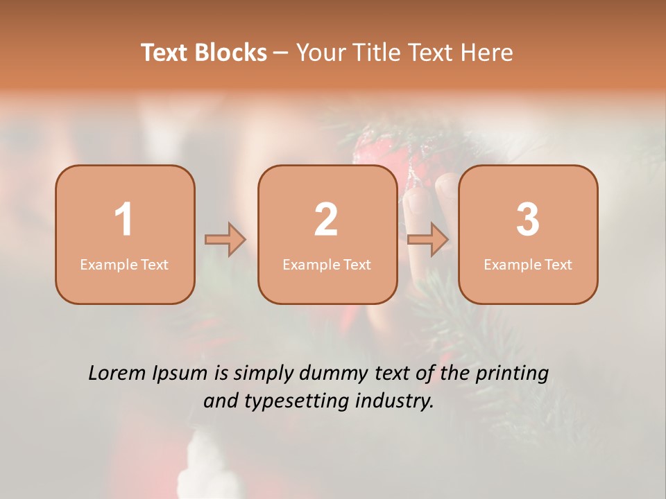 A Child Holding A Christmas Ornament In Front Of A Christmas Tree PowerPoint Template