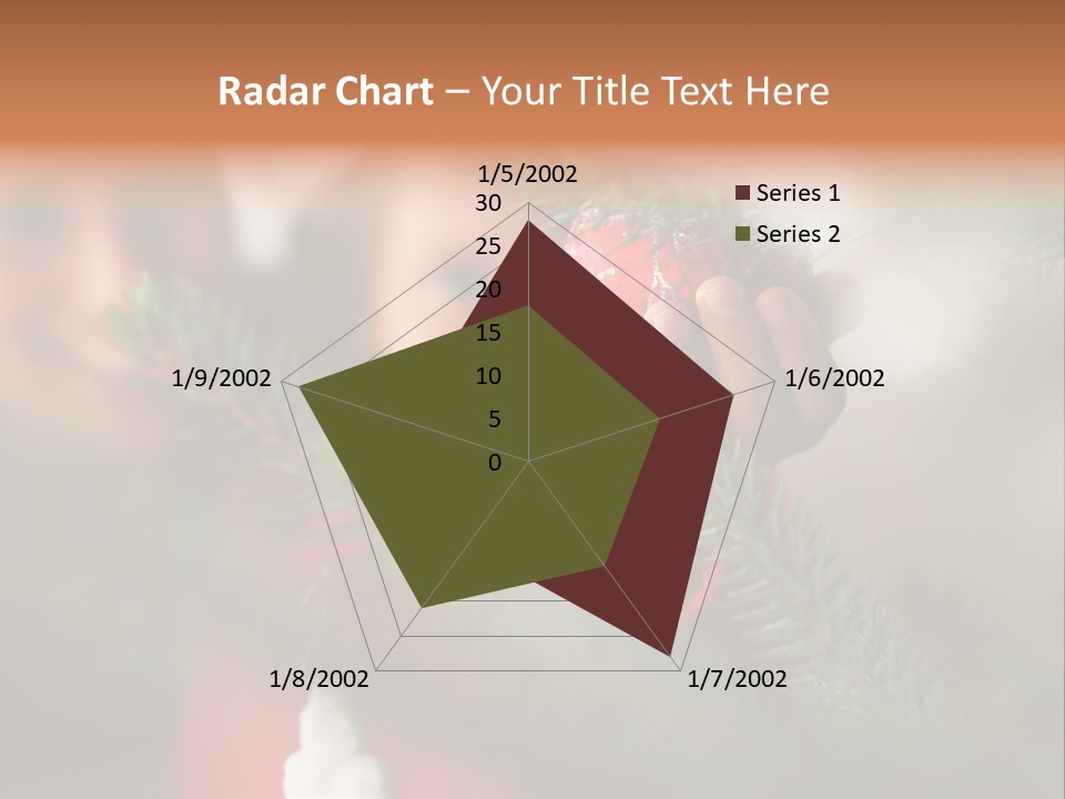 A Child Holding A Christmas Ornament In Front Of A Christmas Tree PowerPoint Template