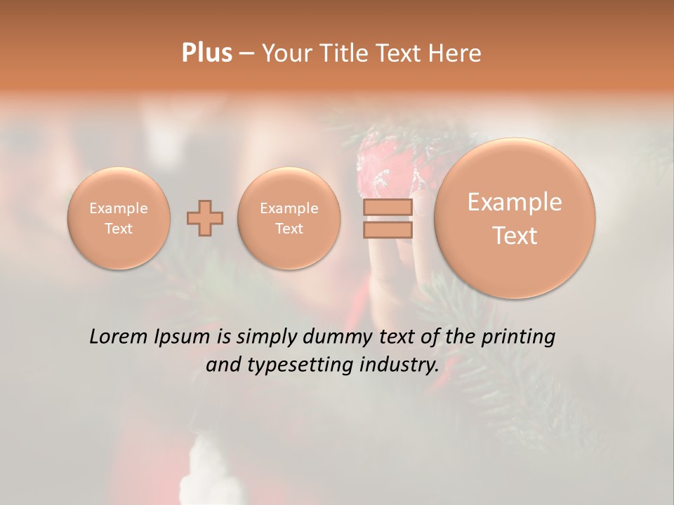A Child Holding A Christmas Ornament In Front Of A Christmas Tree PowerPoint Template