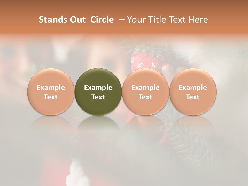 A Child Holding A Christmas Ornament In Front Of A Christmas Tree PowerPoint Template