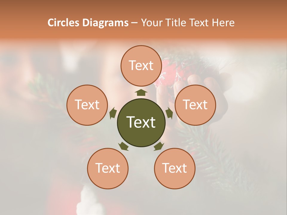 A Child Holding A Christmas Ornament In Front Of A Christmas Tree PowerPoint Template