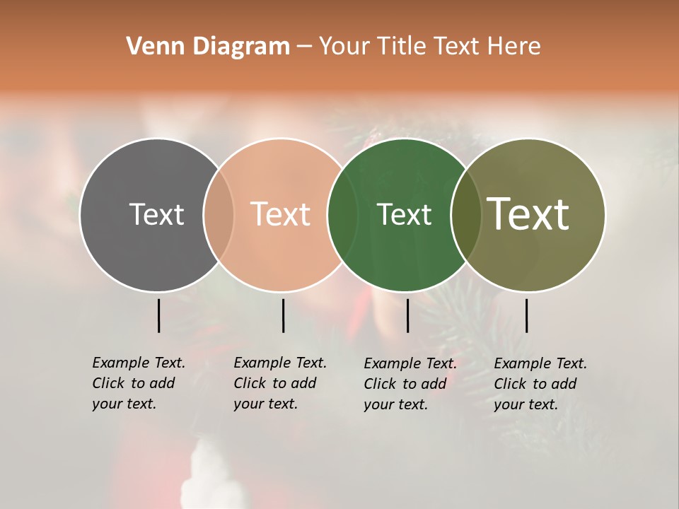 A Child Holding A Christmas Ornament In Front Of A Christmas Tree PowerPoint Template