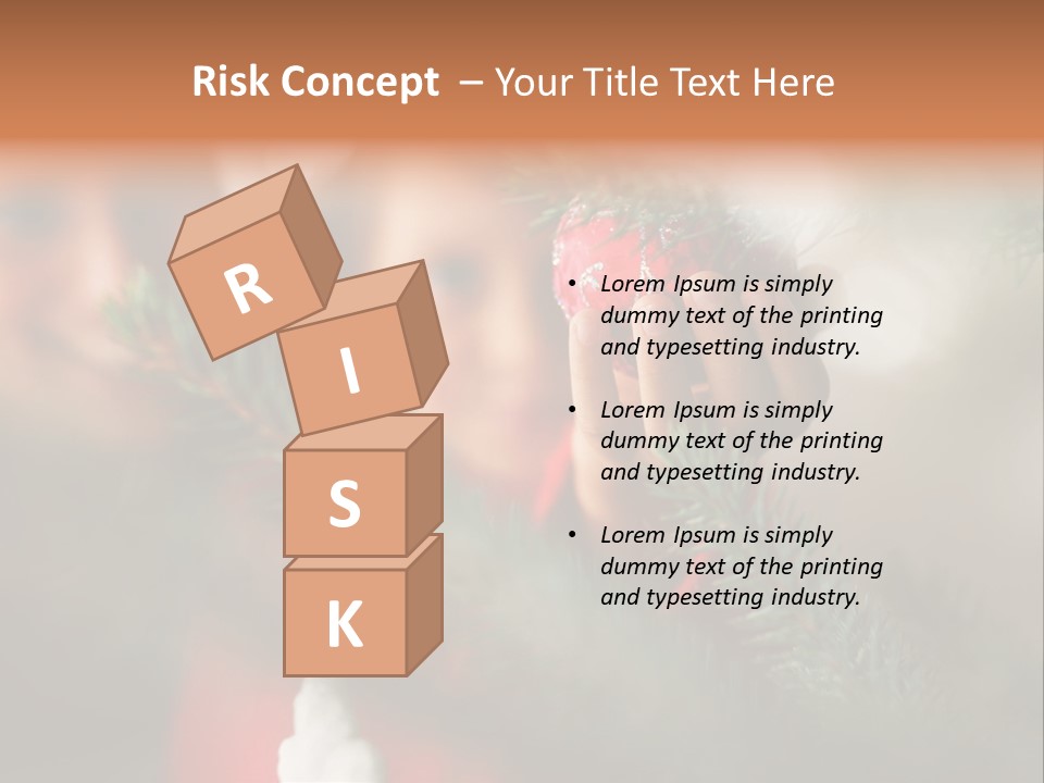 A Child Holding A Christmas Ornament In Front Of A Christmas Tree PowerPoint Template