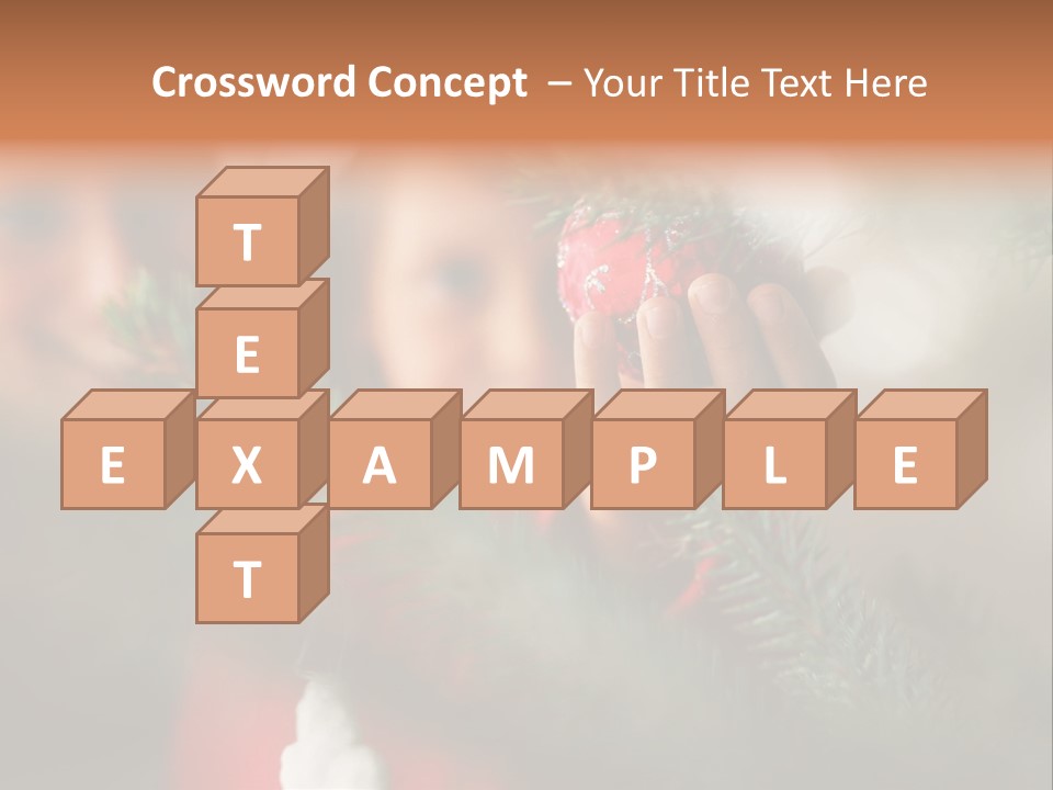 A Child Holding A Christmas Ornament In Front Of A Christmas Tree PowerPoint Template