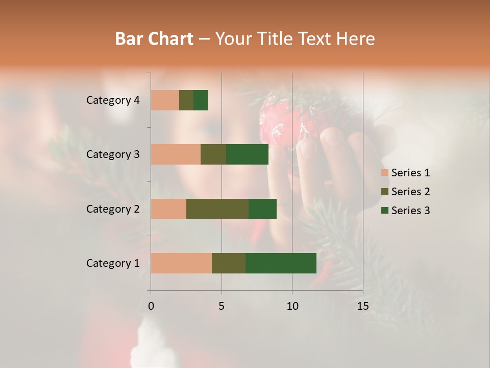 A Child Holding A Christmas Ornament In Front Of A Christmas Tree PowerPoint Template