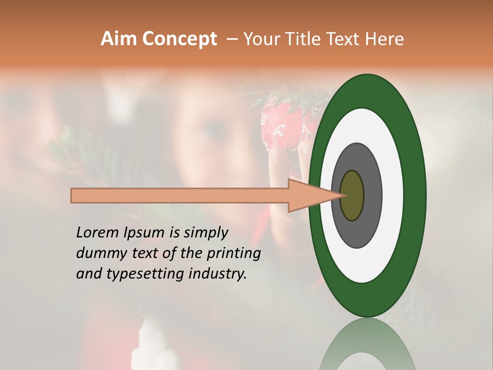 A Child Holding A Christmas Ornament In Front Of A Christmas Tree PowerPoint Template