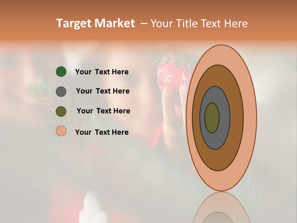 A Child Holding A Christmas Ornament In Front Of A Christmas Tree PowerPoint Template