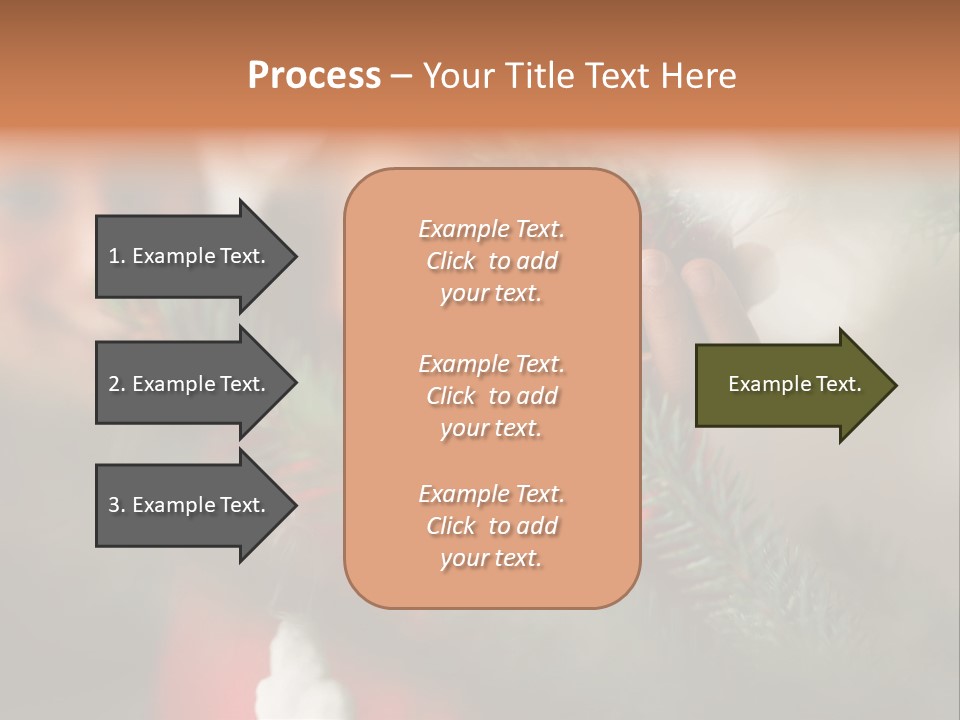 A Child Holding A Christmas Ornament In Front Of A Christmas Tree PowerPoint Template