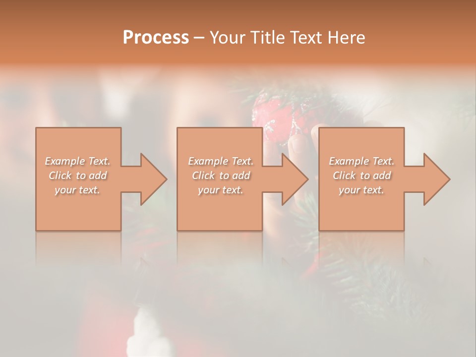 A Child Holding A Christmas Ornament In Front Of A Christmas Tree PowerPoint Template