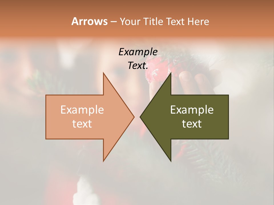 A Child Holding A Christmas Ornament In Front Of A Christmas Tree PowerPoint Template