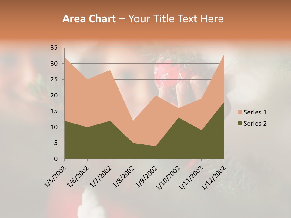 A Child Holding A Christmas Ornament In Front Of A Christmas Tree PowerPoint Template