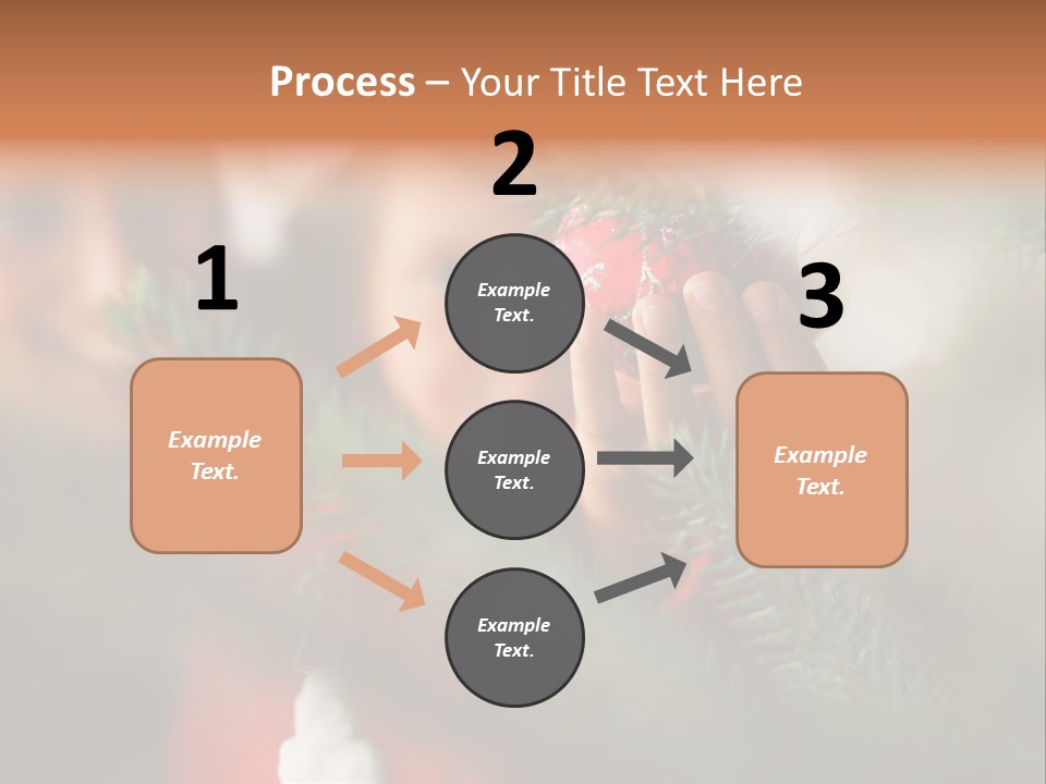 A Child Holding A Christmas Ornament In Front Of A Christmas Tree PowerPoint Template