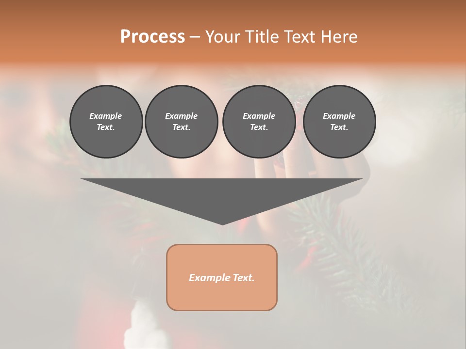 A Child Holding A Christmas Ornament In Front Of A Christmas Tree PowerPoint Template