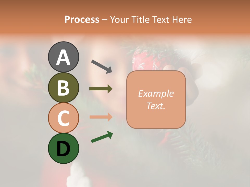 A Child Holding A Christmas Ornament In Front Of A Christmas Tree PowerPoint Template