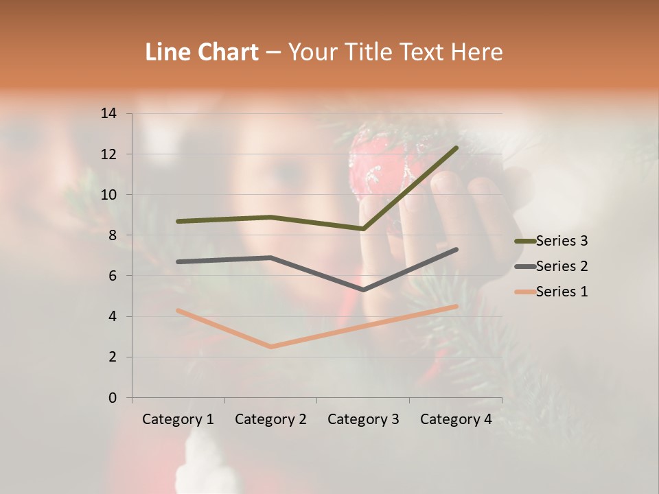 A Child Holding A Christmas Ornament In Front Of A Christmas Tree PowerPoint Template