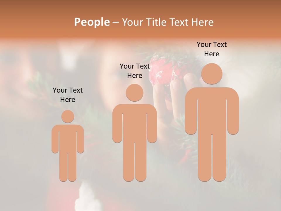 A Child Holding A Christmas Ornament In Front Of A Christmas Tree PowerPoint Template