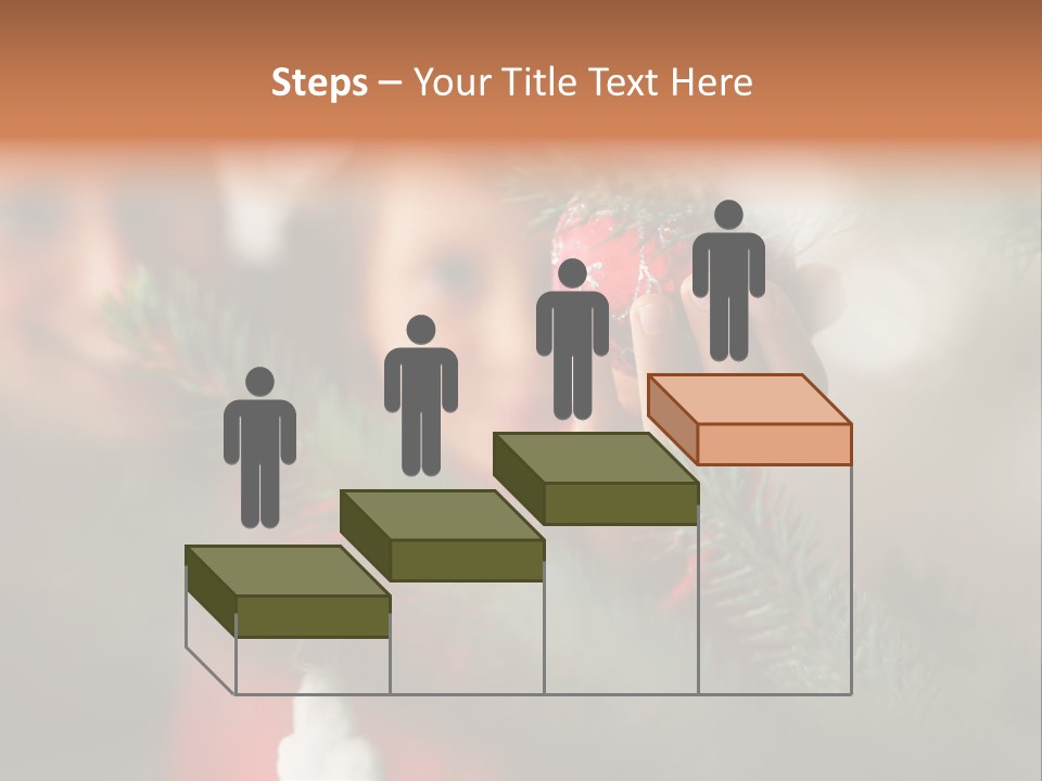 A Child Holding A Christmas Ornament In Front Of A Christmas Tree PowerPoint Template