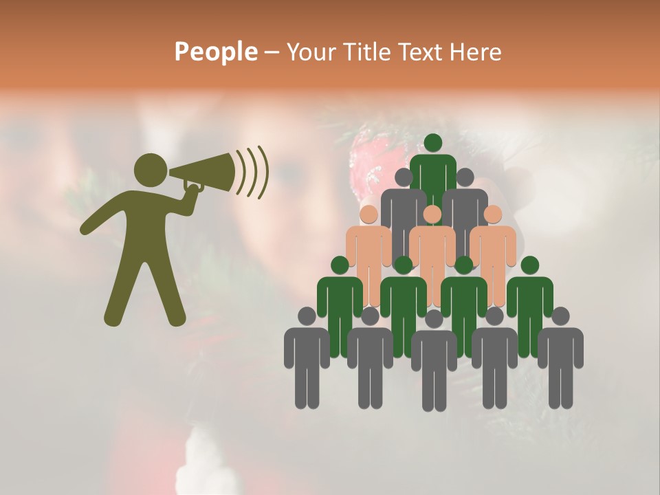 A Child Holding A Christmas Ornament In Front Of A Christmas Tree PowerPoint Template