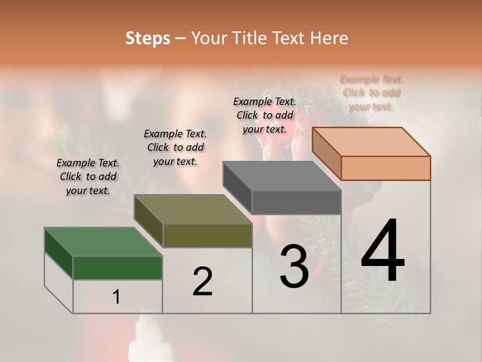 A Child Holding A Christmas Ornament In Front Of A Christmas Tree PowerPoint Template