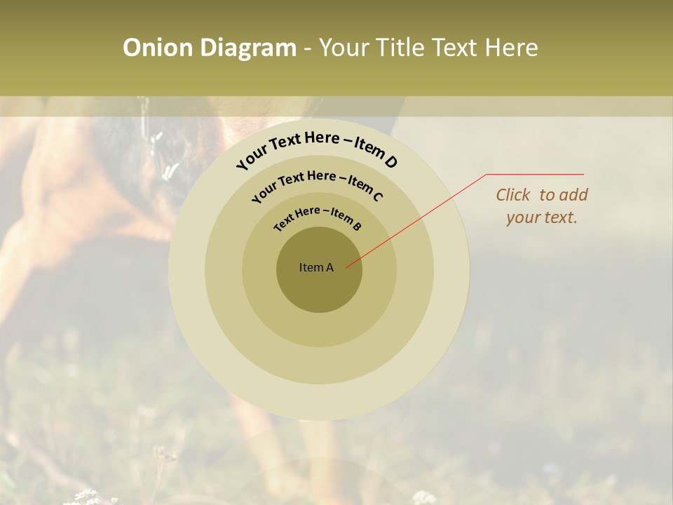 A Dog With It's Mouth Open In The Grass PowerPoint Template