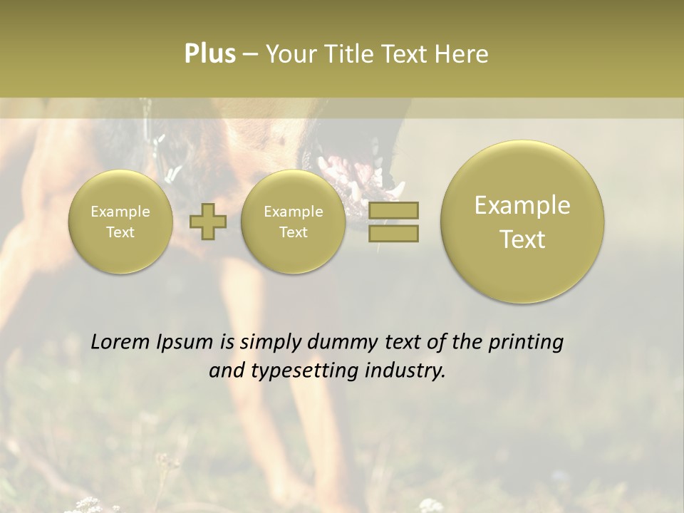 A Dog With It's Mouth Open In The Grass PowerPoint Template