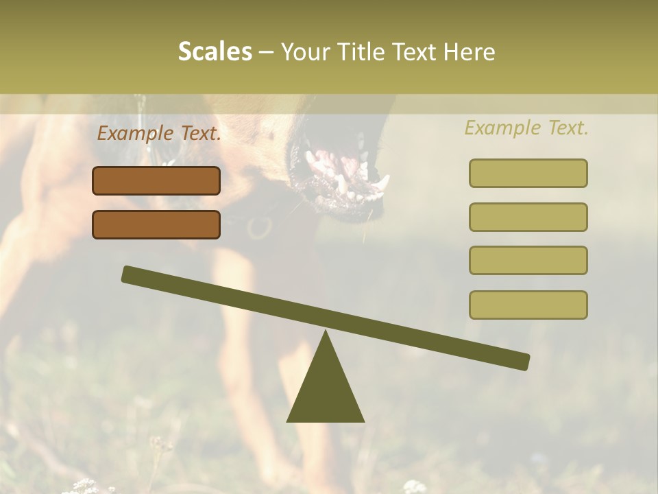 A Dog With It's Mouth Open In The Grass PowerPoint Template