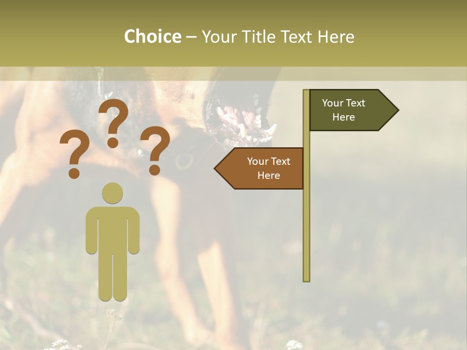 A Dog With It's Mouth Open In The Grass PowerPoint Template