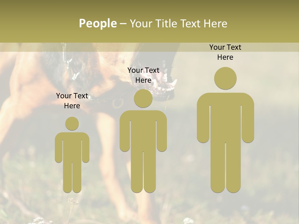 A Dog With It's Mouth Open In The Grass PowerPoint Template