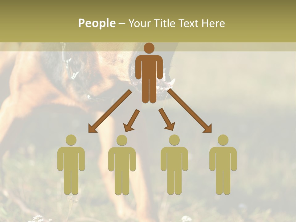 A Dog With It's Mouth Open In The Grass PowerPoint Template
