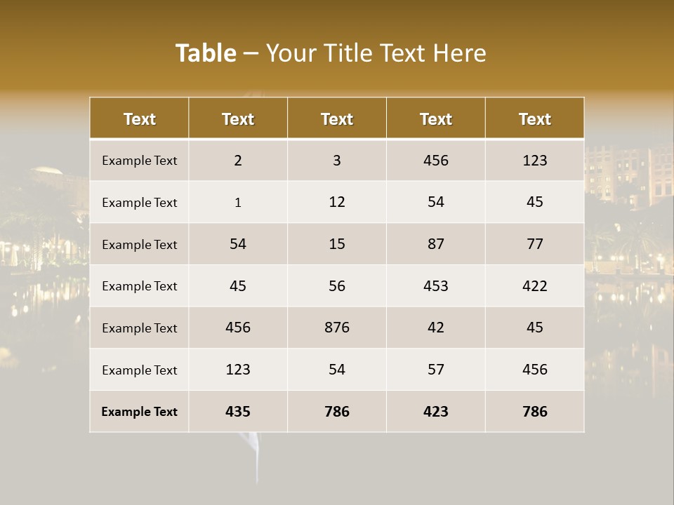 Ethnicity Resort Number PowerPoint Template