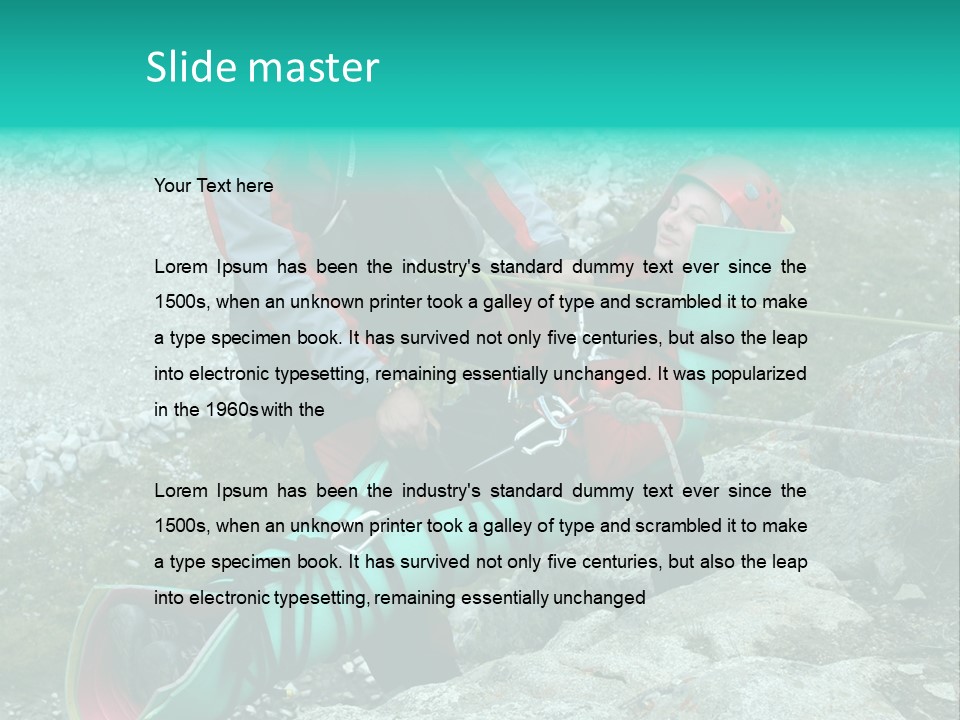 Trekking Ice Alps PowerPoint Template