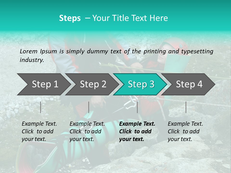 Trekking Ice Alps PowerPoint Template