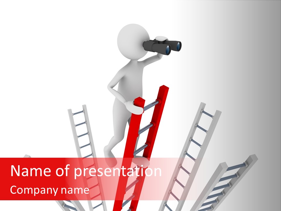 Corporate Ladder Overview PowerPoint Template