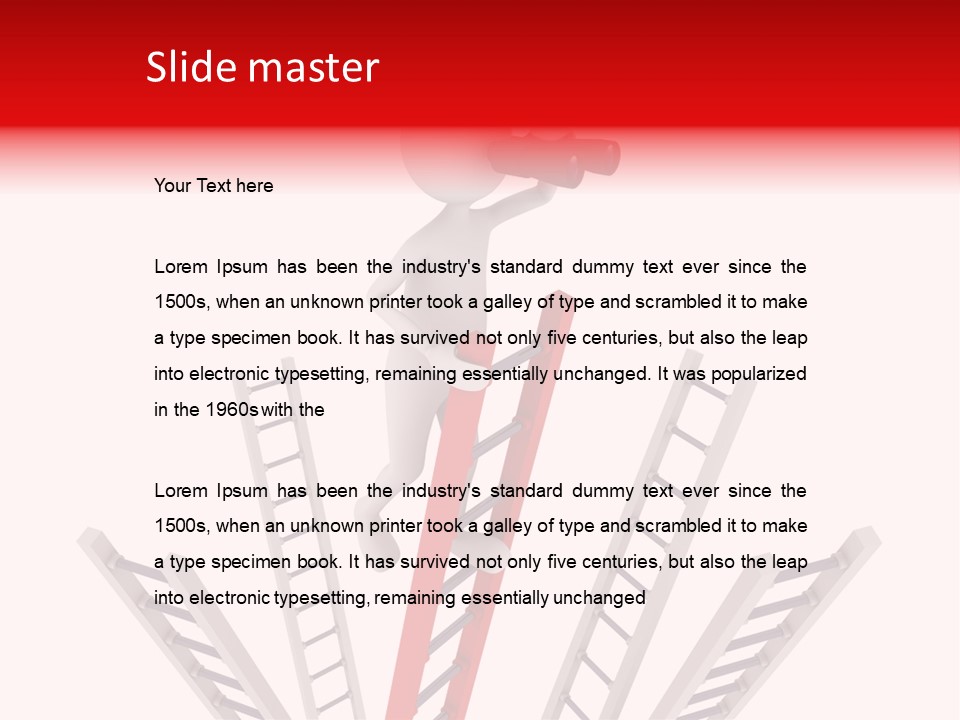 Corporate Ladder Overview PowerPoint Template