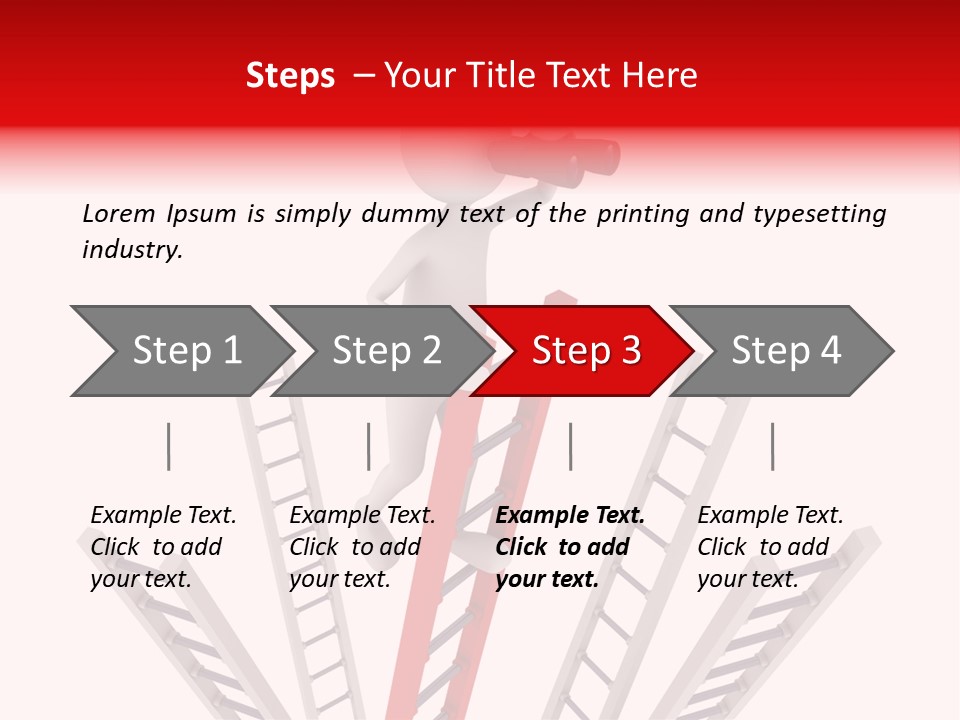 Corporate Ladder Overview PowerPoint Template