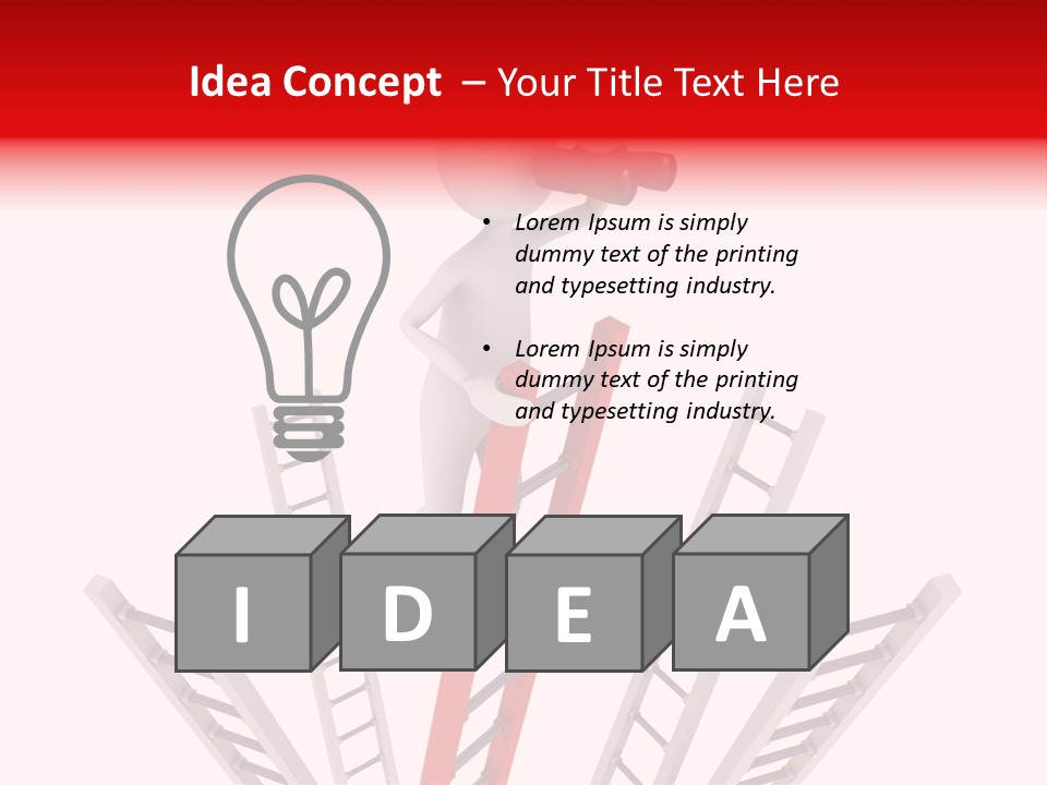 Corporate Ladder Overview PowerPoint Template