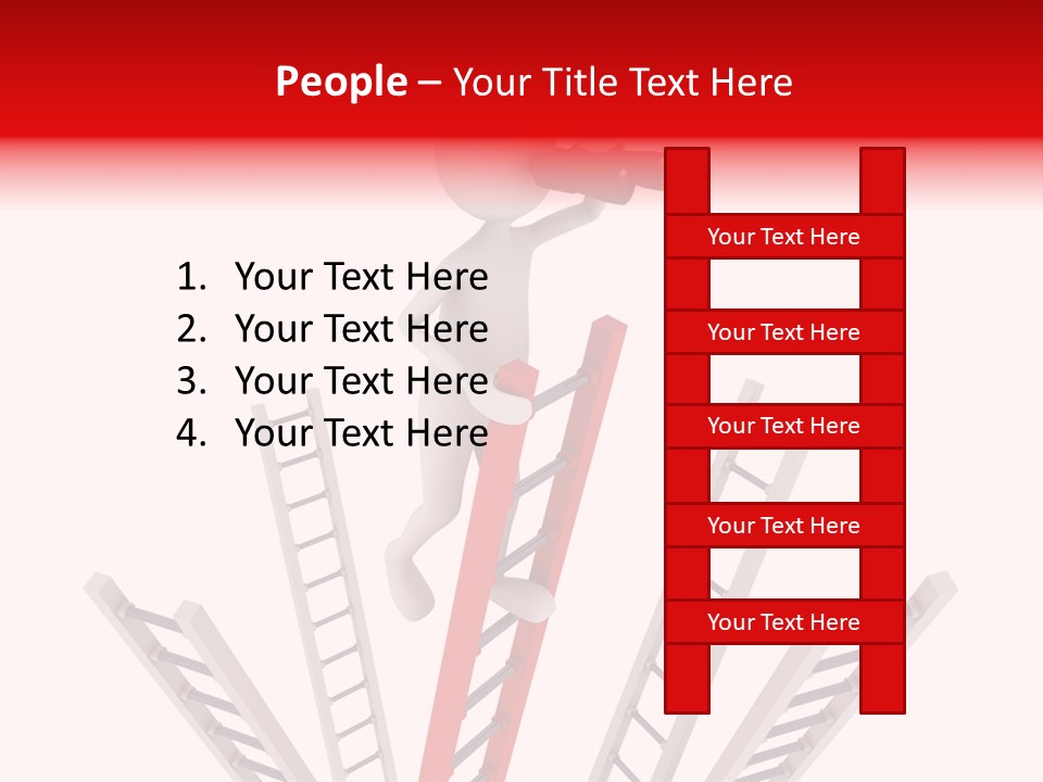 Corporate Ladder Overview PowerPoint Template
