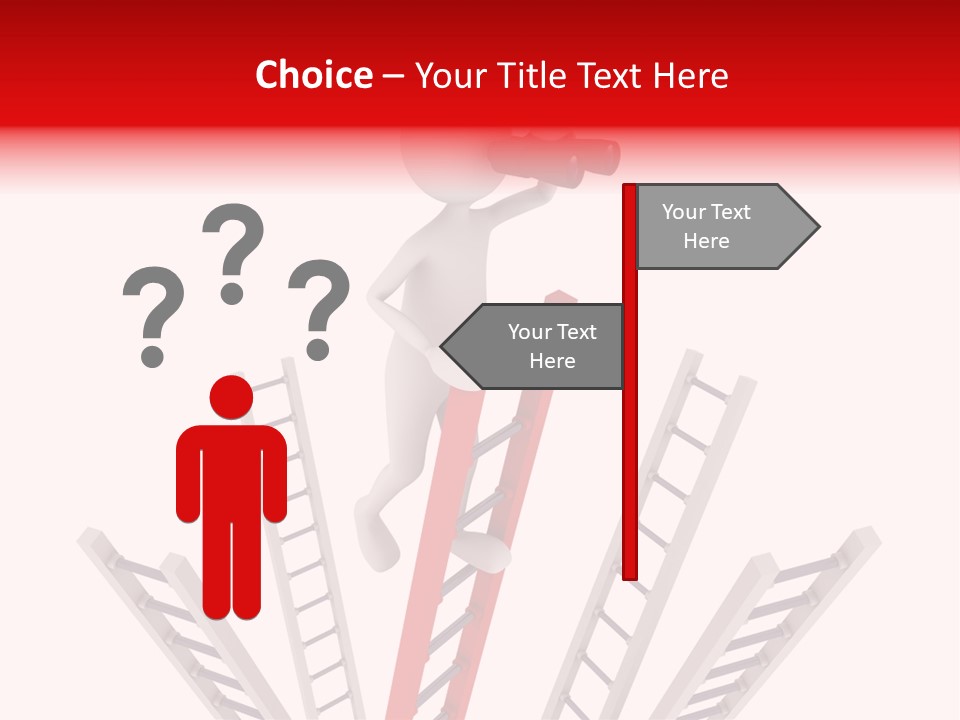 Corporate Ladder Overview PowerPoint Template